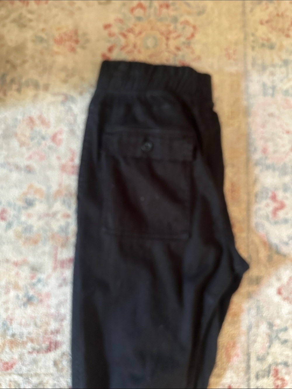James Perse Black Color Mixed Media Joggers View 4